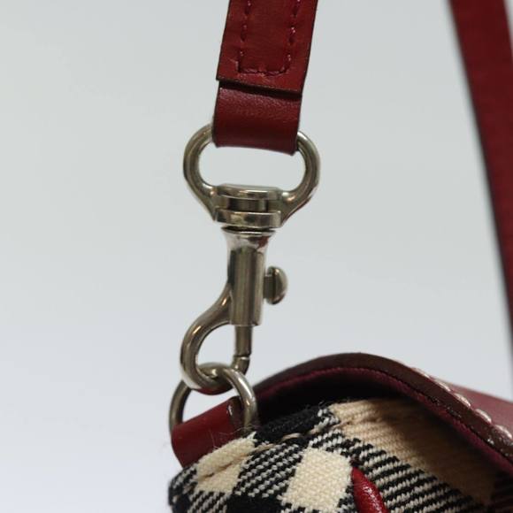 BURBERRY Nova Check Blue Label Pouch Canvas Beige Auth yk13609 - Picture 9 of 16